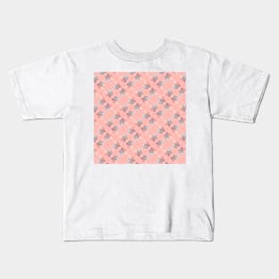 silver pink glittered shiny stars pattern Kids T-Shirt